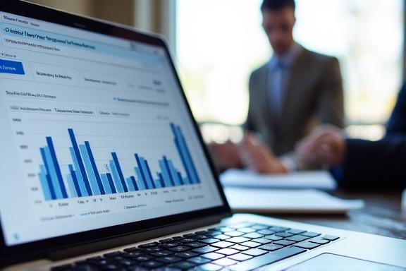 Sales representative analyzing an automated revenue dashboard